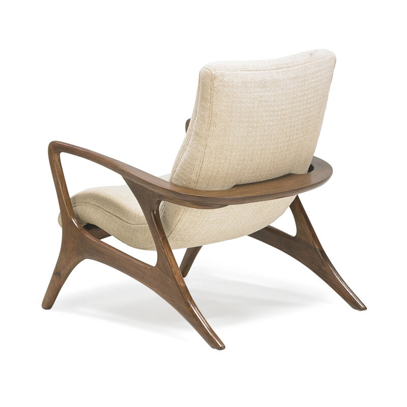 Vladimir Kagan, ‘Contour lounge chair, USA’, Design/Decorative Art, Sculpted walnut, upholstery, Rago/Wright/LAMA