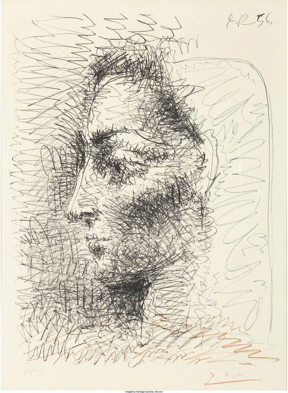 Pablo Picasso, ‘Portrait de Jacqueline’, 1956, Print, Offset lithograph in colors on Arches paper, Heritage Auctions