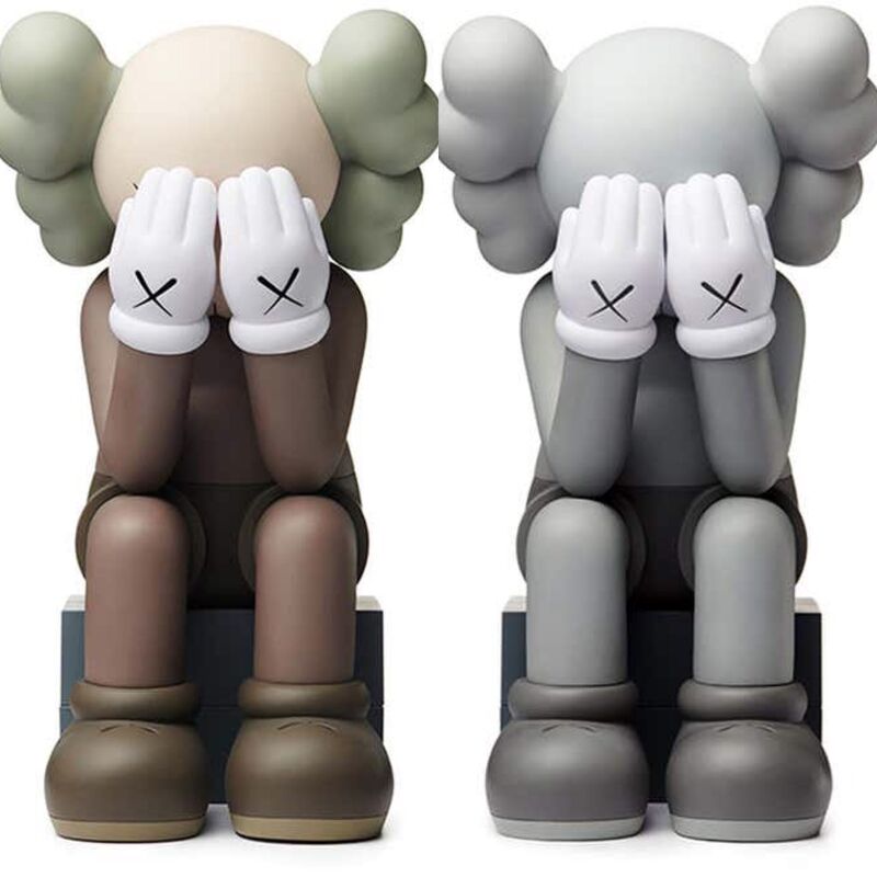 KAWS, ‘KAWS Passing Through Companion: set of 2 (2018)’, 2018 , Sculpture, Painted cast resin figurine, Lot 180 Gallery