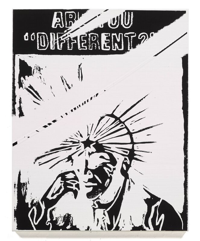 Andy Warhol, ‘B/W Ads (Are You “Different?”)’, Mixed Media, Acrylic and silkscreen ink on canvas, Koller Auctions