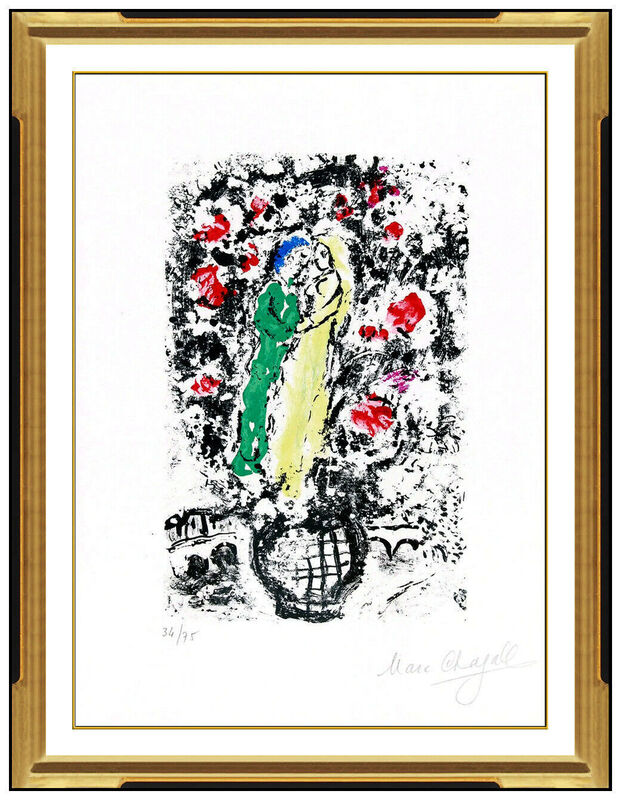 Marc Chagall, ‘Menu Pour Une Reception Sur le Bateau-Mouche’, 1959, Print, Color Lithograph, Original Art Broker