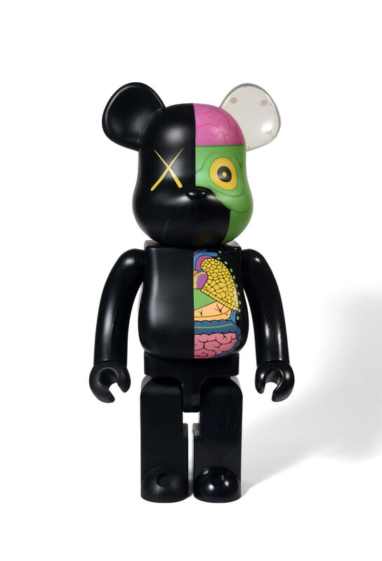 KAWS, ‘BEARBRICK COMPANION (ORIGINALFAKE) 1 000 % (Black)’, 2010, Sculpture, Painted cast vinyl, DIGARD AUCTION