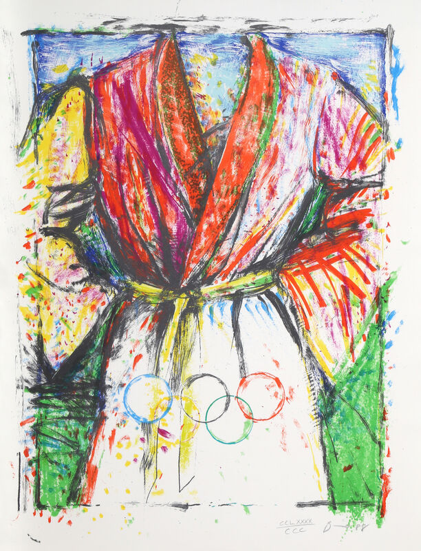Jim Dine, ‘Olympic Robe’, 1988, Print, Lithograph on Arches Paper, RoGallery Gallery Auction