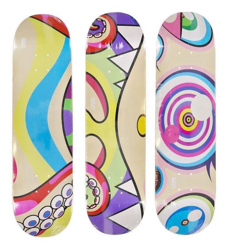 Takashi Murakami, ‘Set of 3 Skate Deck Dobtopus from Complexcon 2017’, 2017, Other, Maple wood, Dope! Gallery