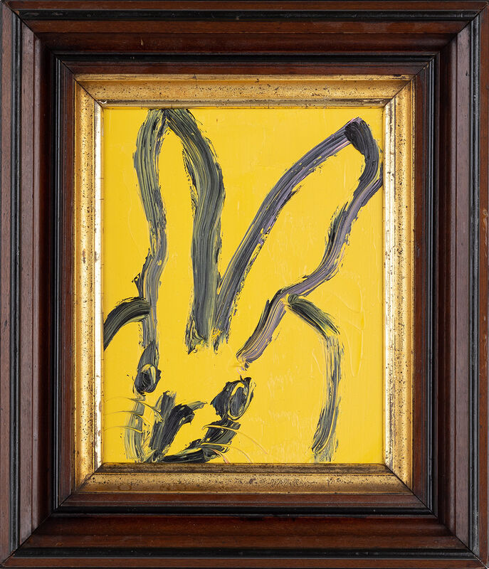 Hunt Slonem, ‘Untitled (Yellow Bunny)’, 2019, Painting, Oil on wood, Artsy x Capsule Auctions