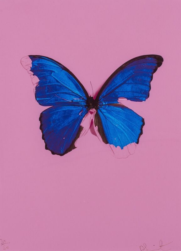 Damien Hirst, ‘Blue Butterfly (From In the Darkest Hour There May Be Light)’, 2006, Print, Screenprint with glaze printed in colours, Forum Auctions