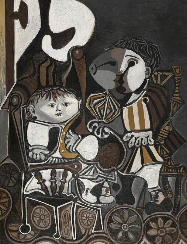 Pablo Picasso, ‘Claude et Paloma’, 1950, Painting, Oil and ripolin on panel, Vancouver Art Gallery