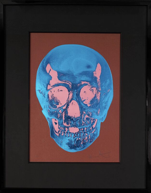 Damien Hirst, ‘'Till Death Do Us Part Skull, Brown/Blue ’, 2012, Print, Silkscreen, Foil-block, Glaze, Arton Contemporary