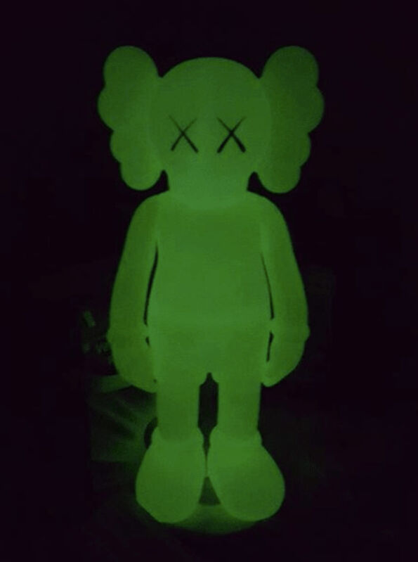 KAWS, ‘Companion (5 Years Later) Glow-in-the-Dark Green’, 2004, Sculpture, Painted cast vinyl, Dope! Gallery