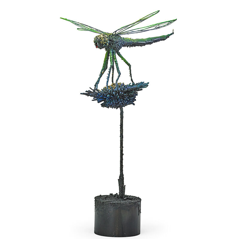 James Bearden, ‘Dragonfly Sculpture, Des Moines, IA’, 2017, Sculpture, Torch-cut, welded, textured, polychromed, and bronzed steel, Rago/Wright/LAMA
