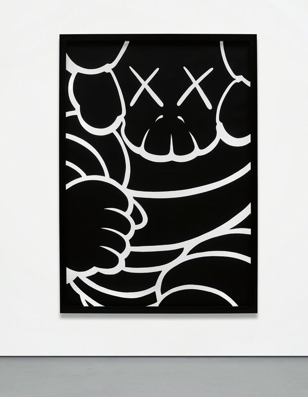 KAWS, ‘Running Chum - Bus Stop’, 2001, Painting, Acrylic on 850 gsm Arches paper, framed in rebuild Bus Stop Lightbox, Phillips
