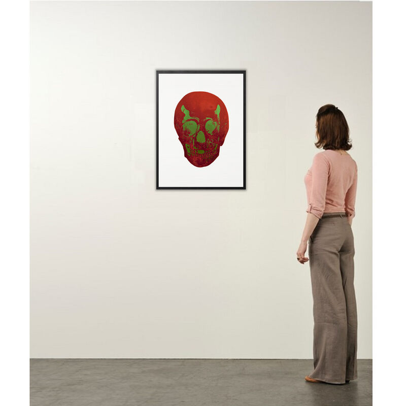 Damien Hirst, ‘The Dead (Chili Red Lime Green Skull)’, 2009, Print, Color Foil Block Print on Arches 88 paper, Weng Contemporary