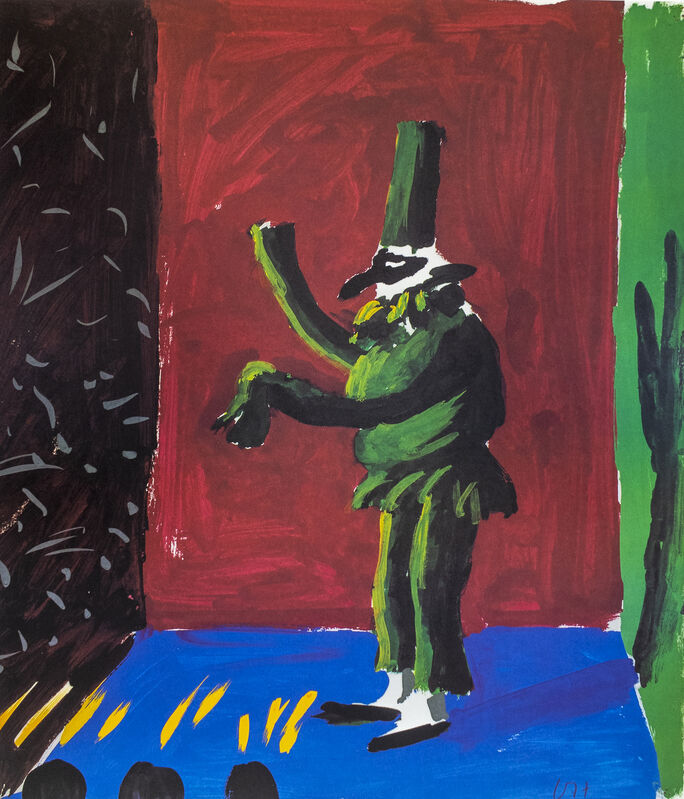 David Hockney, ‘Young Playwrights Festival 1982 (Detail from Pulcinella with Applause 1980)’, 1982, Posters, Offset lithograph on paper, Petersburg Press 