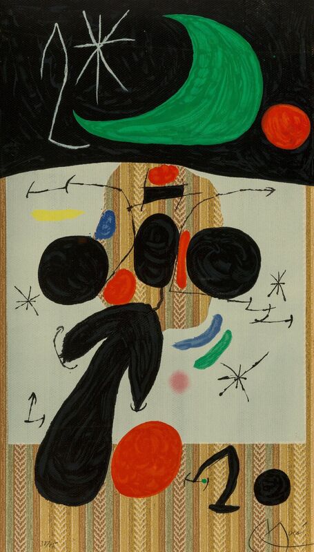 Joan Miró, ‘Interior et Nuit’, 1969, Print, Lithograph in colors on wallpaper, Heritage Auctions