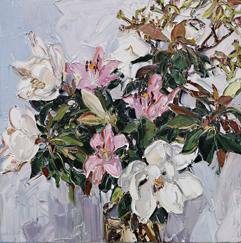 Nicholas Harding, ‘Magnolias, lilies and kangaroo paw’, 2014, Painting, Oil on linen,  Olsen Irwin