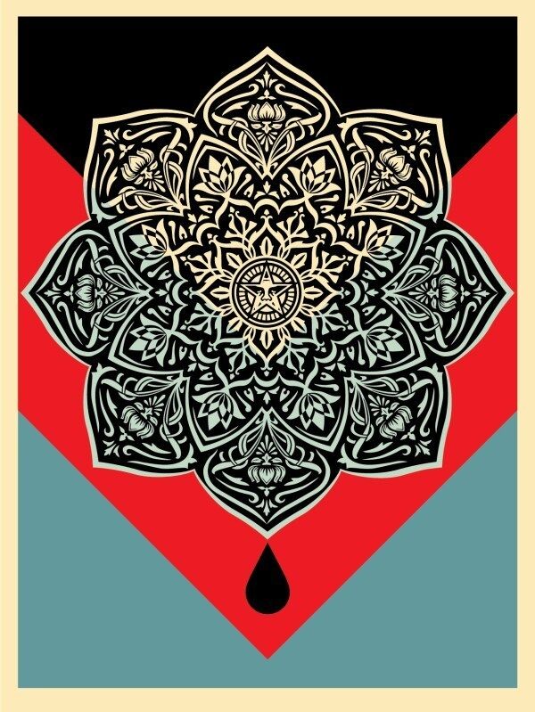Shepard Fairey, ‘Blood & Oil Mandala ( Oil Drop)’, 2017, Print, Screen print, Dope! Gallery