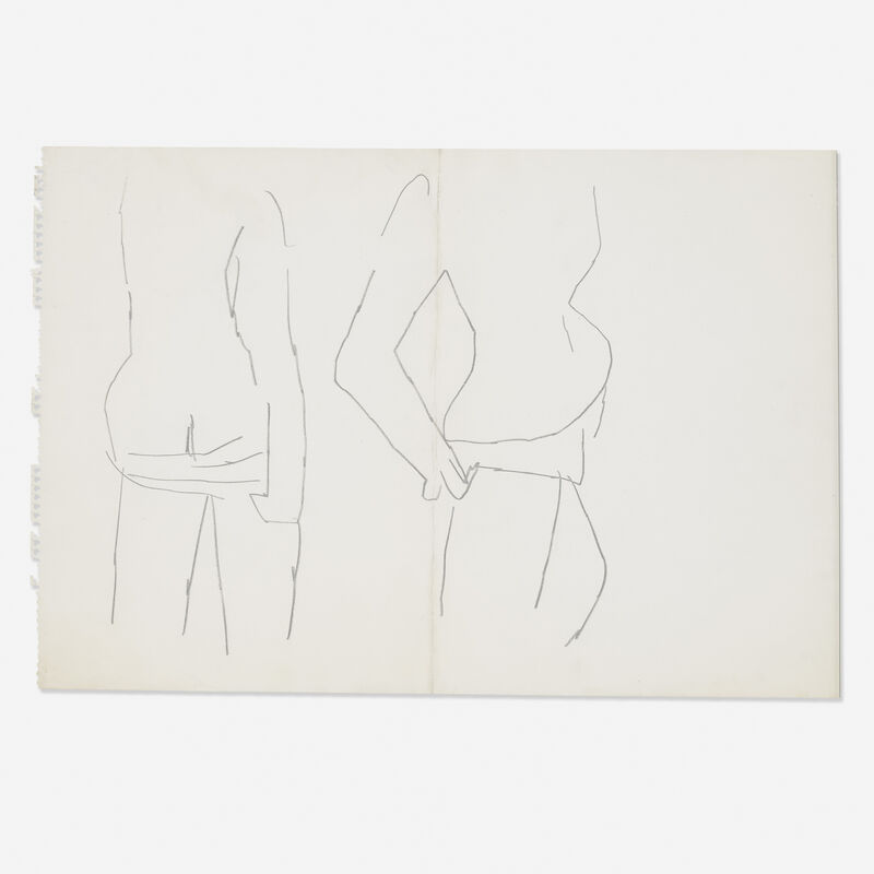 Andy Warhol, ‘Standing Male Torso and Legs’, c. 1955, Drawing, Collage or other Work on Paper, Graphite on paper, Rago/Wright/LAMA