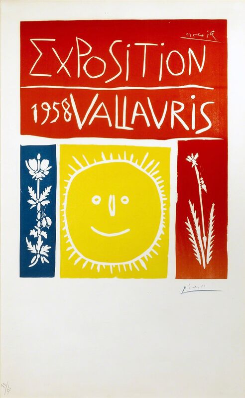 Pablo Picasso, ‘Vallauris 1958 Exposition’, 1958, Print, Color linocut, New River Fine Art