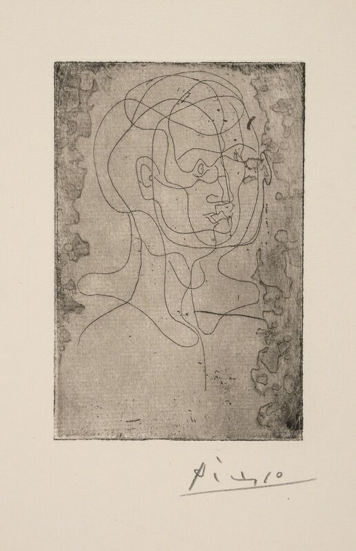 Pablo Picasso, ‘Tête d’homme (Bloch 55; Baer 88 Ba)’, 1922/23, Print, Etching, Forum Auctions