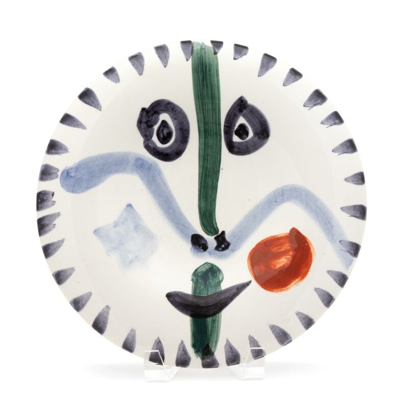 Pablo Picasso, ‘Visage no. 111’, 1963, Design/Decorative Art, White earthenware ceramic plate, Hindman