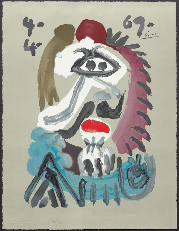Pablo Picasso, ‘From: Portraits imaginaires’, 1969, Print, Colour lithograph, Koller Auctions