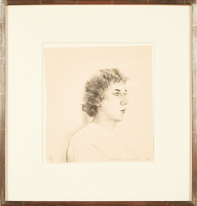 David Hockney, ‘Friends, Small Head of Gregory’, 1976, Print, Lithograph on Arches buff paper (framed), Rago/Wright/LAMA
