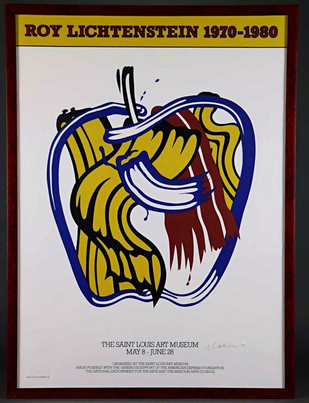 Roy Lichtenstein, ‘Roy Lichtenstein 1970-1980 (Hand Signed and dated by Roy Lichtenstein)’, 1981, Print, Offset lithograph. Hand signed and dated in ink. Framed., Alpha 137 Gallery