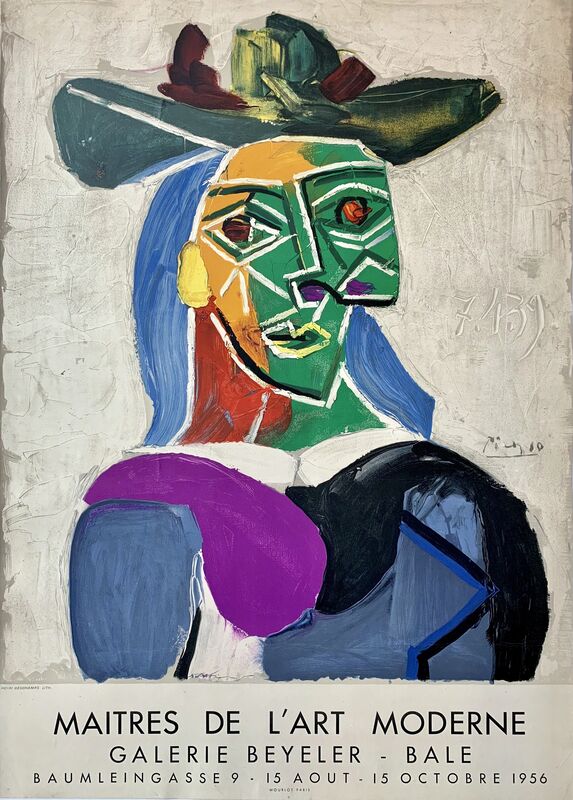 Pablo Picasso, ‘Femme au Chapeau’, 1956, Print, Lithograph, Van der Vorst- Art