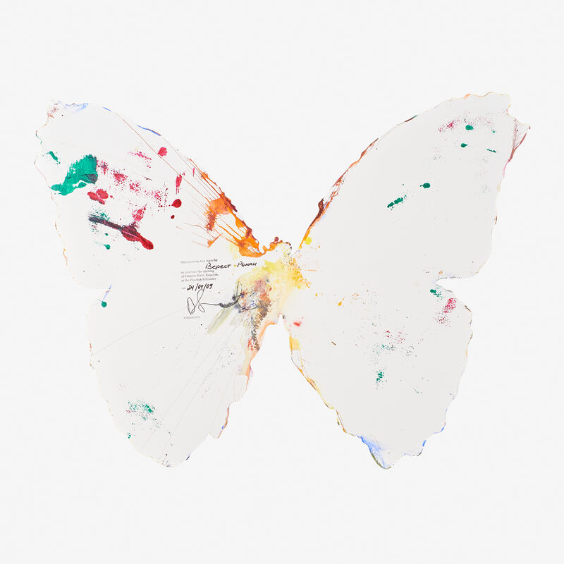 Damien Hirst, ‘Butterfly Spin Painting (Created at Damien Hirst Spin Workshop)’, 2009, Painting, Acrylic on paper, Rago/Wright/LAMA