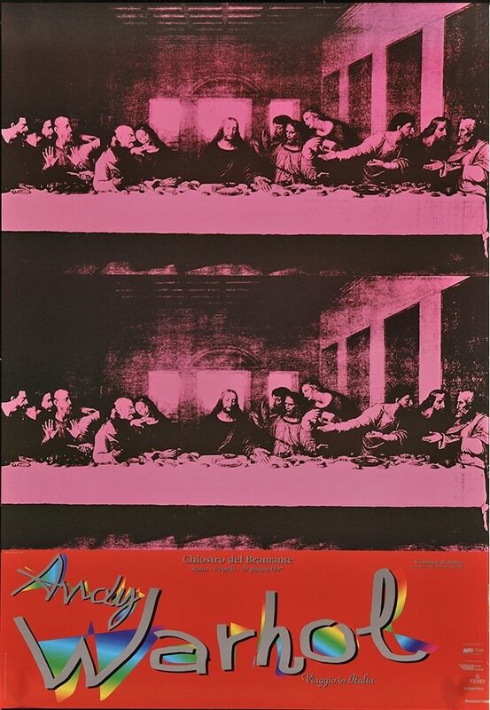 Andy Warhol, ‘ANDY WARHOL, Viaggio in Italia Italian Museum/Art Exhibition Oversize Poster 1997 The Last Supper!’, 1997, Ephemera or Merchandise, Large Format Lithographic Poster, David Lawrence Gallery