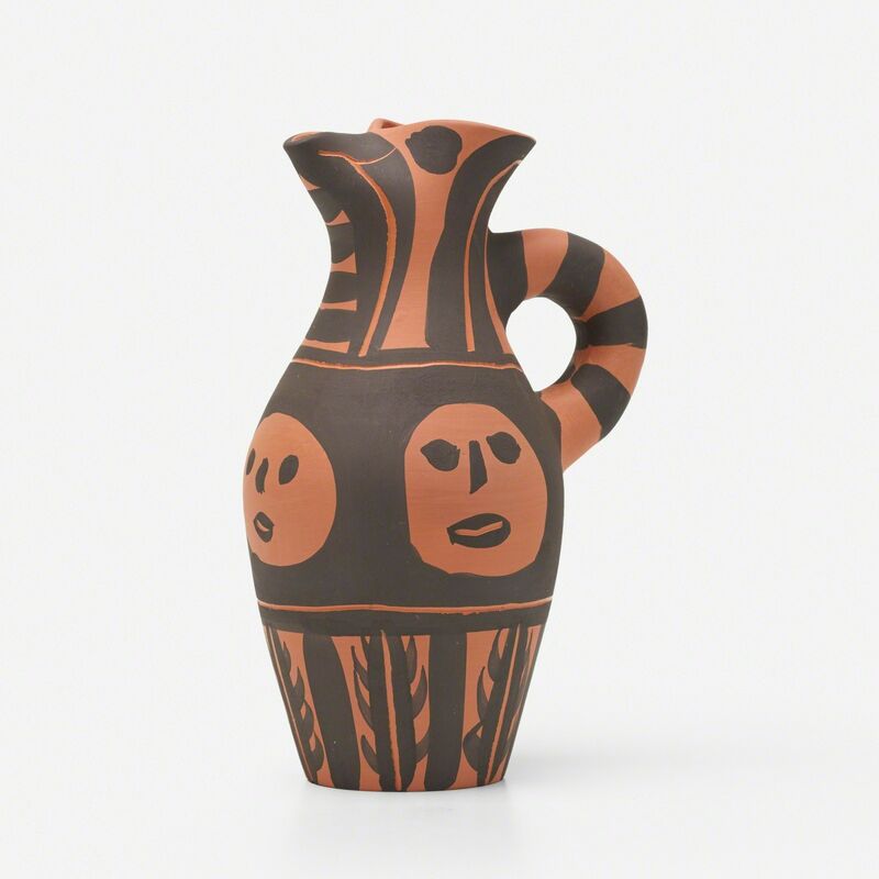 Pablo Picasso, ‘Yan Black Headband ewer’, 1963, Sculpture, Red earthenware with engobe decoration and knife engraving, Rago/Wright/LAMA