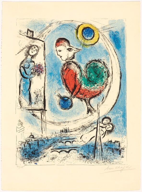 Marc Chagall, ‘Le coq sur Paris’, 1958, Print, Colour lithograph, Koller Auctions