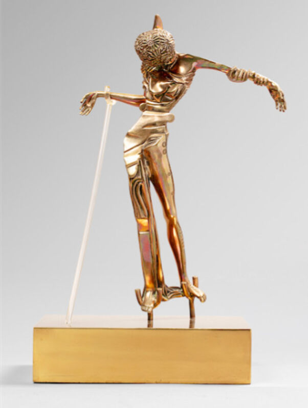Salvador Dalí, ‘Woman with A Head of Roses’, 1981, Sculpture, Bronze, gold patina and plexiglas on a brass base, Dali Paris