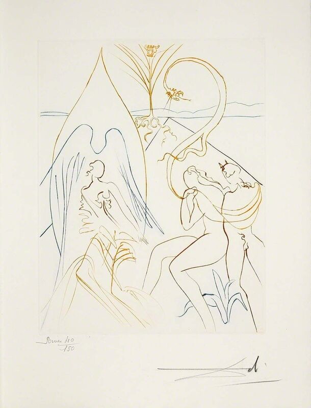 Salvador Dalí, ‘The Tree of Life (Le Paradis Perdu, Plate H) ’, 1974, Print, Hand-signed engraving, Martin Lawrence Galleries