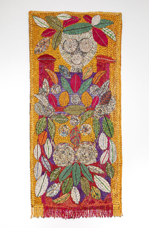 Sanaa Gateja, ‘Inner Garden II’, 2019, Textile Arts, Paper and acrylic stitched on bark cloth, 50 Golborne