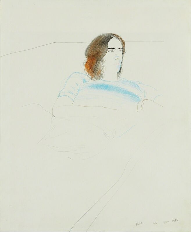 David Hockney, ‘Ossie’, June 1972, Drawing, Collage or other Work on Paper, Colored pencil and graphite on paper, Phillips