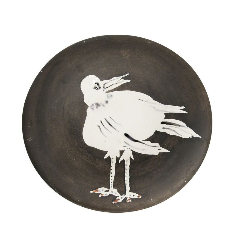 Pablo Picasso, ‘Bird No. 93’, 1963, Design/Decorative Art, Round white earthenware plate glazed in white, matte black, and red, Skinner