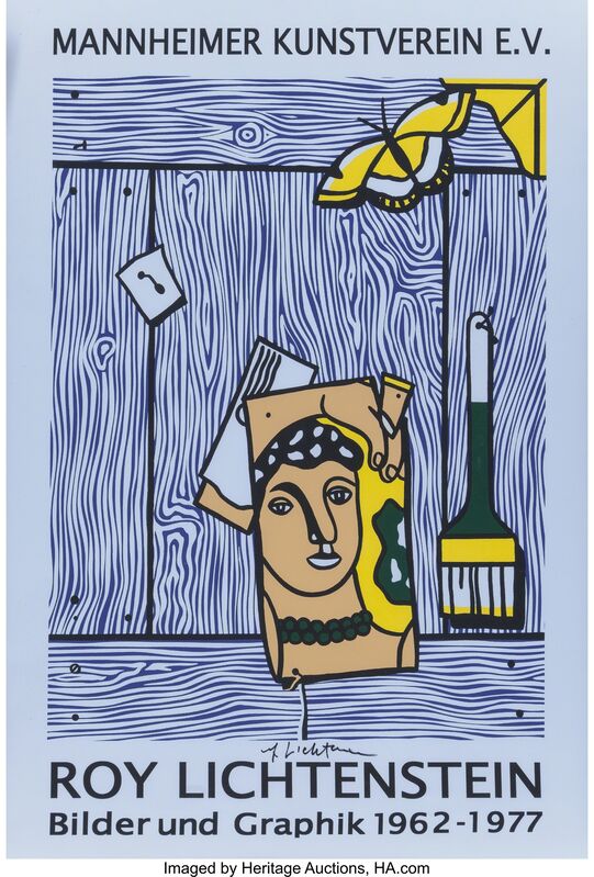 Roy Lichtenstein, ‘Mannheimer Kunstverein and Wetterling Galleries (two exhibition posters)’, 1977, Print, Offset prints on paper, Heritage Auctions