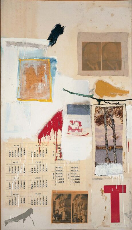 Robert Rauschenberg, ‘Factum I’, 1957, Mixed Media, Combine: oil, ink, pencil, crayon, paper, fabric, newspaper, printed reproductions, and printed paper on canvas, Robert Rauschenberg Foundation