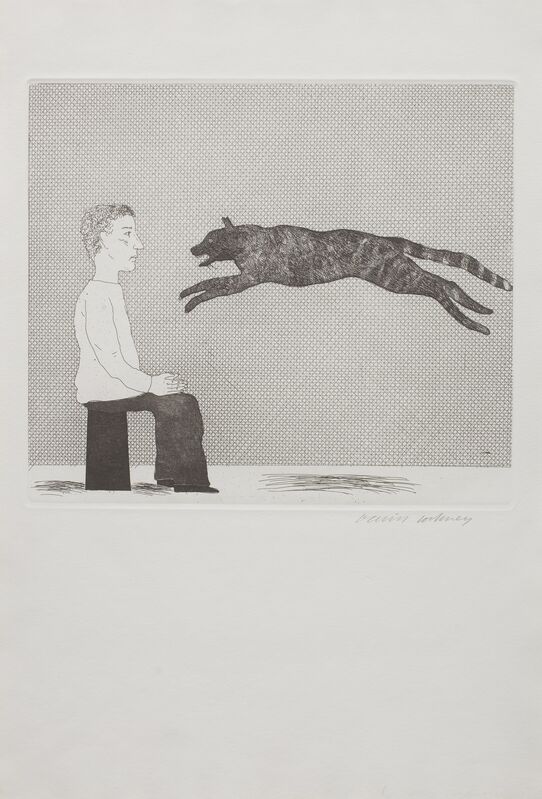 David Hockney, ‘A Black Cat Leaping’, 1969, Print, Etching, Joanna Bryant & Julian Page
