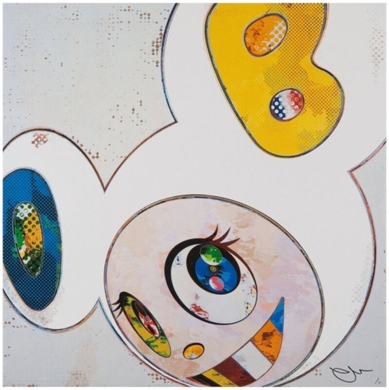 Takashi Murakami, ‘And Then x 6 (White: The Superflat Method, Blue and Yellow Ears)’, 2013, Print, Offset lithograph, Dope! Gallery