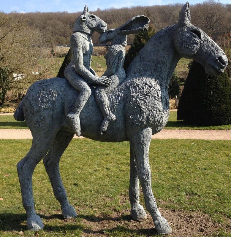 Sophie Ryder, ‘Lovers on Horseback’, 2013, Sculpture, Bronze, Galerie de Bellefeuille
