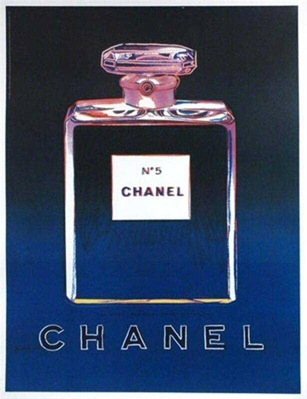 Andy Warhol, ‘Chanel No. 5, Offset Lithograph on thin linen canvas (Chanel Advertisements from Paris Buses)’, 1997, Print, Offset lithograph on thin linen canvas, Alpha 137 Gallery Gallery Auction