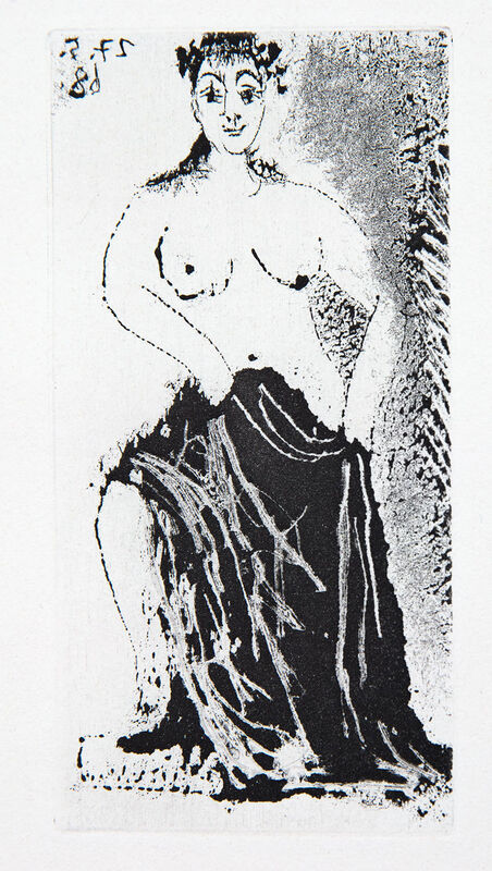 Pablo Picasso, ‘Une Posant sur un Piédestal’, 1968, Print, Etching and aquatint, Goldmark Gallery