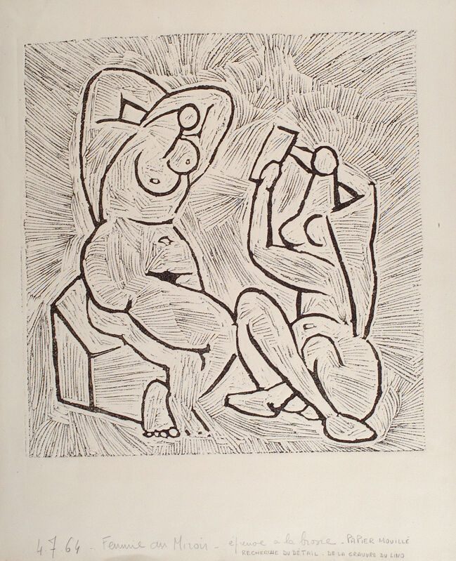 Pablo Picasso, ‘Femmes à leur Toilette’, 1956, Print, Linocut printed in black, Frederick Mulder