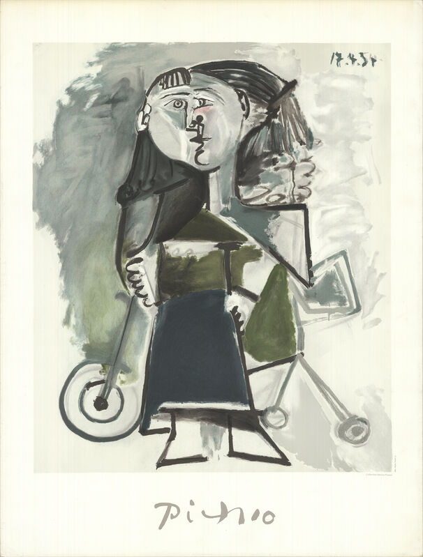 Pablo Picasso, ‘Fillette au Tricycle’, 1982, Print, Stone Lithograph, ArtWise