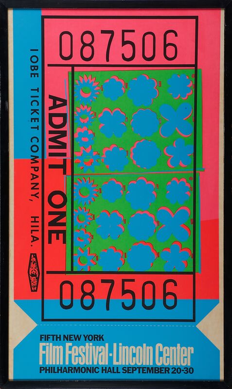 Andy Warhol, ‘Fifth New York Film Festival, Lincoln Center’, 1967, Print, Silkscreen in colors, Rago/Wright/LAMA