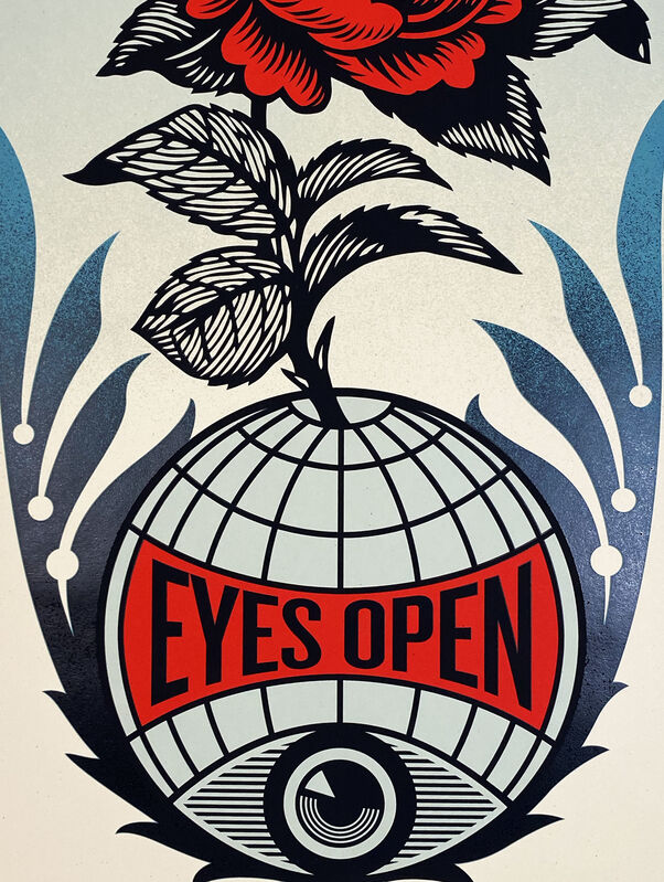 Shepard Fairey, ‘'Eyes Open'’, 2020, Print, Screen print on cream, Speckletone fine art paper., Signari Gallery