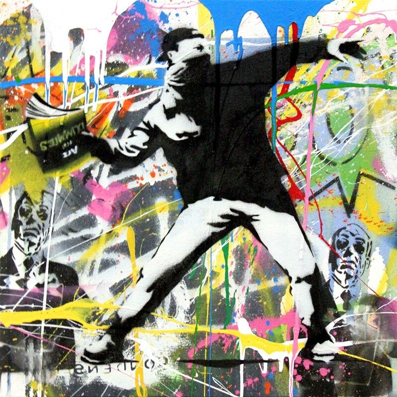 Mr. Brainwash, ‘Banksy Thrower (19) ’, 2015, Mixed Media, Stencil and Mixed Media on Canvas, Contessa Gallery