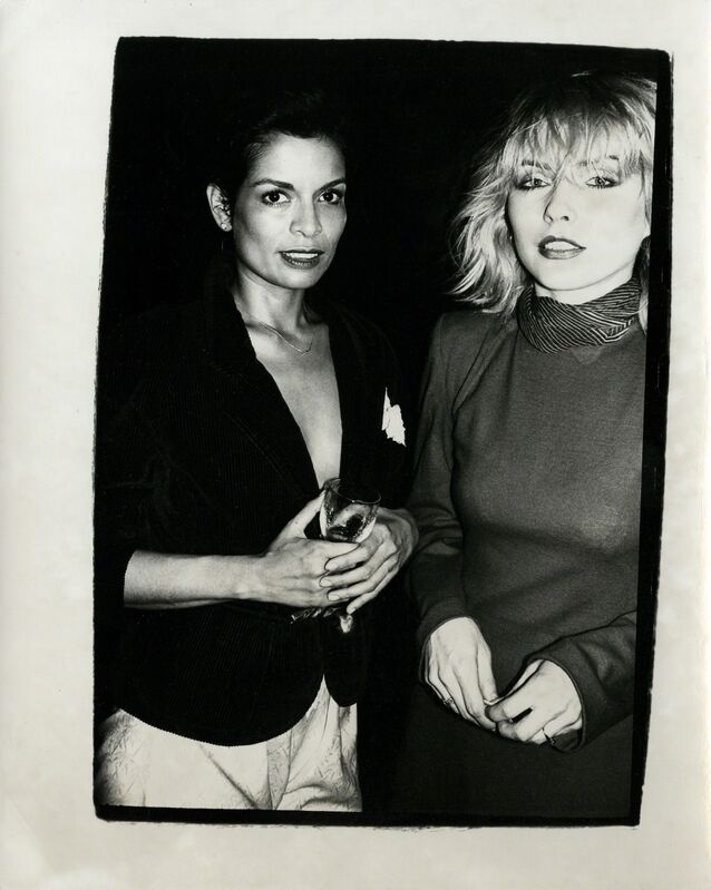 Andy Warhol, ‘Andy Warhol, Photograph of Bianca Jagger & Debbie Harry (Blondie) circa 1985’, ca. 1985, Photography, Silver gelatin print, Hedges Projects